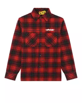 Красная рубашка в клетку Off-White детская