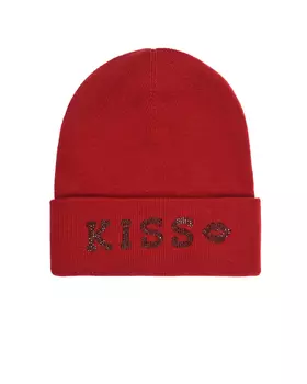 Красная шапка с надписью "Kiss" Regina детская