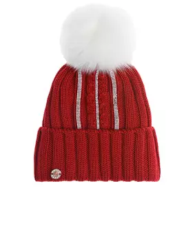 Красная шапка со стразами Joli Bebe детская