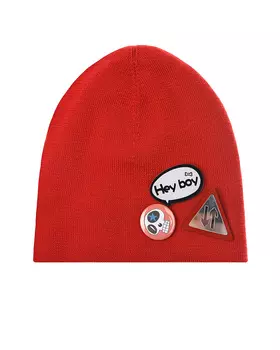 Красная шапка со значками Regina детская