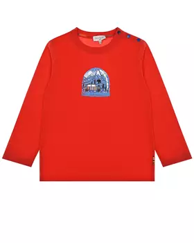 Красная толстовка с принтом "снежный шар" Paul Smith детская