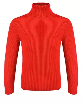 Красная водолазка с отделкой в рубчик Tomax детская