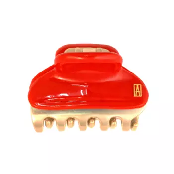 Красная заколка-зажим краб мини, 3 см Alexander de Paris детская