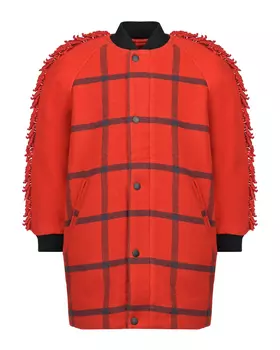Красное пальто в черную клетку Stella McCartney детское