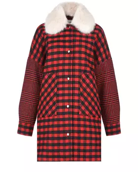 Красное пальто в клетку Forte dei Marmi Couture