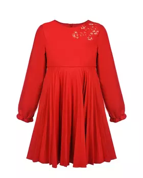 Красное платье с цветочной аппликацией Tartine et Chocolat детское