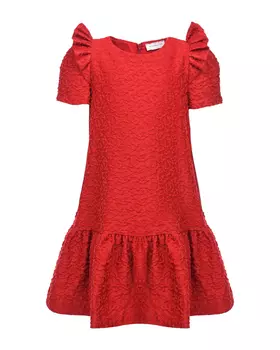 Красное платье со сплошным лого Monnalisa детское