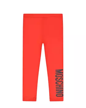 Красные леггинсы с лого Moschino детские