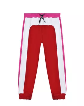 Красные спортивные брюки в стиле color block No. 21 детские