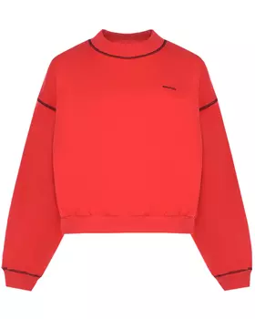 Красный свитшот с черными полосками Red Valentino