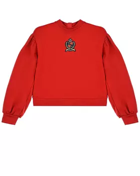 Красный свитшот с гербом Dolce&amp;Gabbana детский