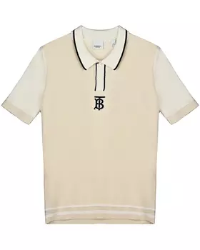 Кремовая футболка-поло Burberry детская