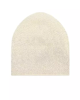 Кремовая шапка со стразами Regina детская