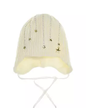 Кремовая шапка со звездами Il Trenino детская