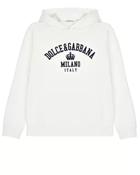 Кремовая толстовка-худи Dolce&amp;Gabbana детская