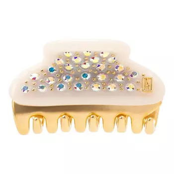 Кремовая заколка-краб миди с кристаллами Swarovski, 4,3 см Alexander de Paris детская