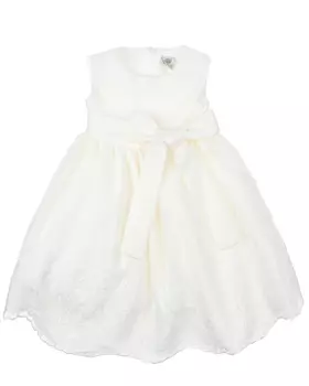 Кремовое платье с бантом Marlu