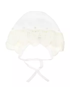 Кремовый чепчик с оборкой Paz Rodriguez
