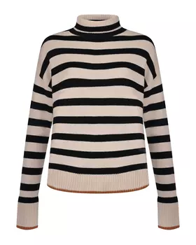 Кремовый джемпер в полоску FTC Cashmere