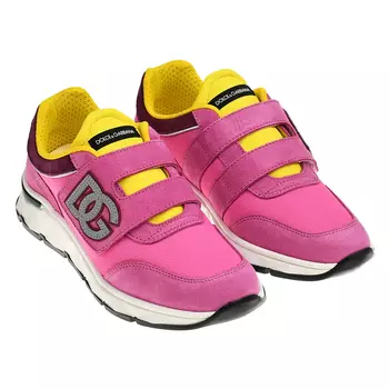 Кроссовки фуксия с желыми вставками Dolce&Gabbana