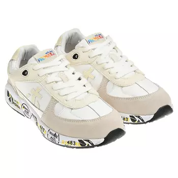 Кроссовки с замшевыми вставками, кремовые will be Premiata