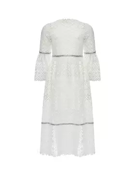 Кружевное платье с отделкой бисером Elie Saab