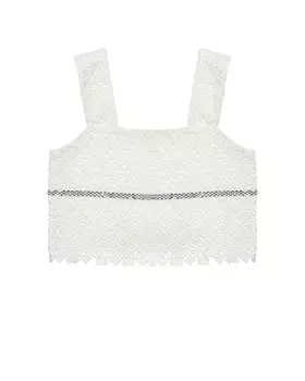 Кружевной топ с отделкой бисером Elie Saab