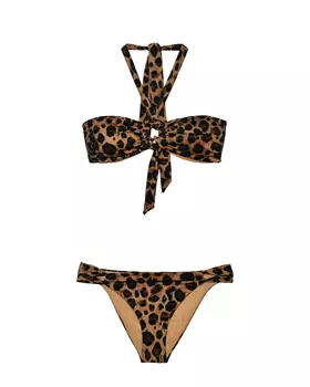 Купальник бра-бандо+бикини, леопардовый NATAYAKIM
