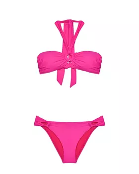 Купальник бра-бандо+бикини, розовый NATAYAKIM