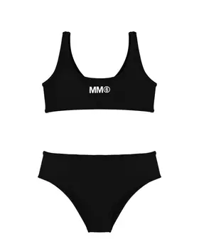 Купальник черного цвета, раздельный MM6 Maison Margiela