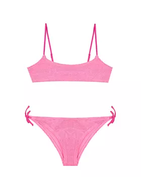 Купальник из жатой ткани, розовый Saint Barth