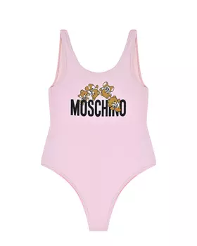 Купальник с лого, розовый Moschino