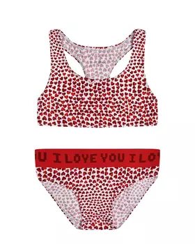 Купальник с принтом "сердца" Stella McCartney