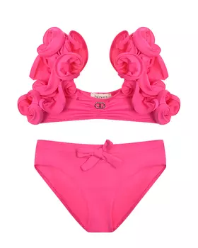 Купальник с рюшами, фуксия TWINSET