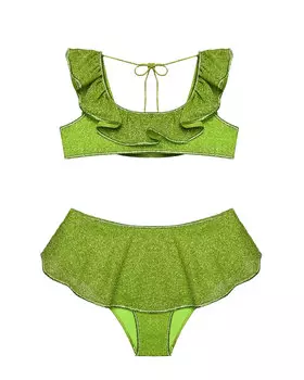 Купальник с рюшами, зеленый Oseree