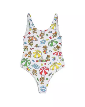 Купальник со сплошным принтом "медвежата" Moschino
