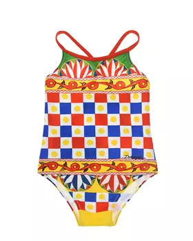 Купальник в клетку Dolce&amp;Gabbana детский