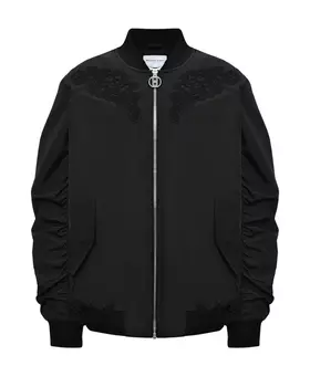 Куртка-бомбер с вышивкой в тон Ermanno Scervino