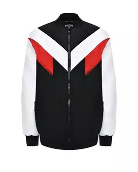 Куртка-бомбер в стиле color block Balmain