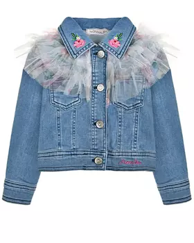 Куртка джинсовая с рюшей Monnalisa