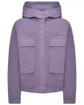 Куртка на кнопках с капюшоном, лиловая ASPESI