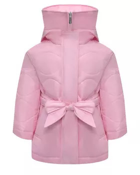 Куртка удлиненная, стеганая с поясом Monnalisa