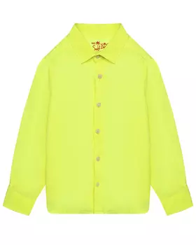 Льняная рубашка с длинными рукавами, желтая Saint Barth