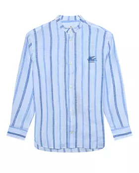Льняная рубашка в полоску Etro