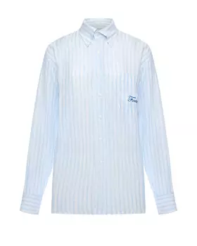 Льняная рубашка в полоску Forte dei Marmi Couture