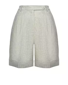Льняные брючные шорты, серые Shatu