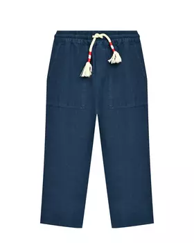 Льняные брюки, синие Saint Barth