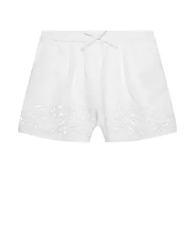 Льняные шорты с кружевной отделкой Ermanno Scervino