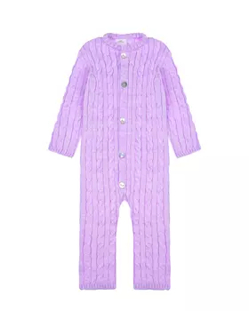 Лавандовый комбинезон из шерсти мериносов Jan&Sofie детский