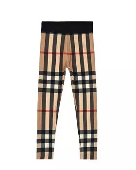 Леггинсы с принтом в клетку Burberry детские